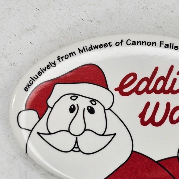 Eddie Walker Santa Claus Button Pin Christmas Midwest Cannon Falls - Picture 6 of 7